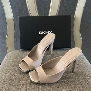 DKNY Women's Cream Open-Toe Heels